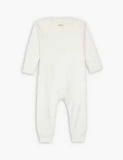 Milk Organic-cotton Babygrow 0-18 Months 5 Milk Organic-cotton Babygrow 0-18 Months -Boutique Fashionable Childrens Clothing Store 164 3004396 NPLMK OFFWHITE ALT02