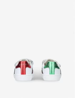 Gucci New Ace VL Leather Trainers 4-8 Years -Boutique Fashionable Childrens Clothing Store 5121 10004 0508410109 WHITE ALT01