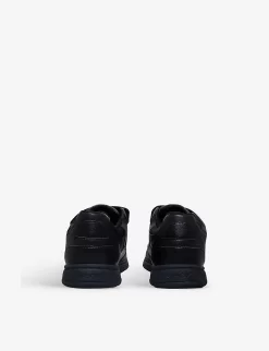 Geox Xunday Leather Trainers 8-10 Years -Boutique Fashionable Childrens Clothing Store 5121 10004 1052900109 BLACK ALT03