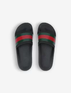 Gucci Pursuit Rubber Sliders 4-8 Years -Boutique Fashionable Childrens Clothing Store 5121 10004 1567379879 GREENOTH ALT02