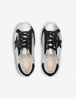 Golden Goose Superstar P2 Metallic-leather Trainers 6-9 Years -Boutique Fashionable Childrens Clothing Store 5121 10004 2166963109 SILVER ALT02