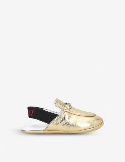 Gucci Princetown Metallic Leather Loafers 4-6 Months