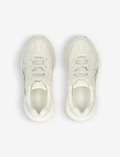 Gucci Rhyton Branded Leather Trainers 5-8 Years -Boutique Fashionable Childrens Clothing Store 5121 10004 3493941109 BONE ALT02