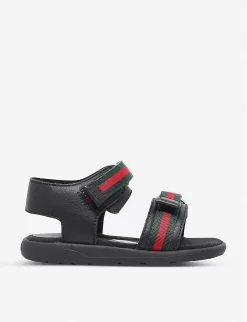 Gucci Gauffrette Leather Sandals 5-8 Years