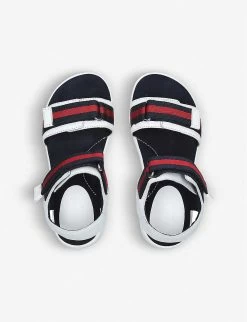 Gucci Gaufrette Leather Sandals 5-8 Years -Boutique Fashionable Childrens Clothing Store 5121 10004 7223510109 WHITE ALT02
