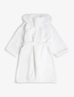 Hooded Cotton Robe With Ears 3-4 Years -Boutique Fashionable Childrens Clothing Store 770 10121 HRSEA WHITE ALT02