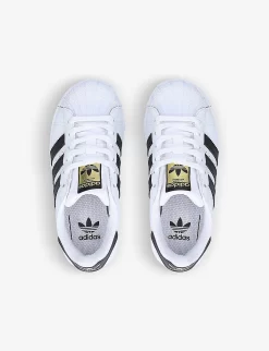 ADIDAS Stan Smith Leather Trainers 6-10 Years -Boutique Fashionable Childrens Clothing Store R00108083 WHITEBLK ALT02