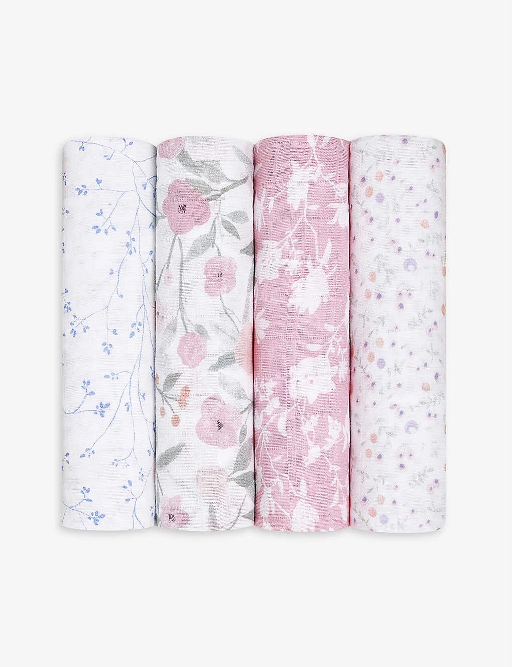 Aden + Anais Fleur Cotton-muslin Swaddles Pack Of Four 2 Aden + Anais Fleur Cotton-muslin Swaddles Pack Of Four - Image 2
