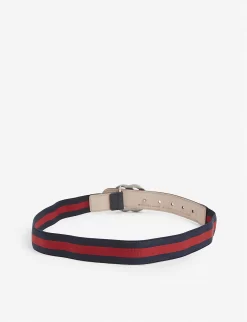 Gucci GG Web Stripe Elastic Belt 2-8 Years -Boutique Fashionable Childrens Clothing Store R03709010 BLUERED ALT02