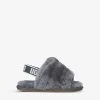 Ugg Fluff Yeah Logo-strap Sheepskin Sandals 2-5 Years