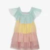 Meri-Meri Rainbow Ruffled Woven Dress And Crown Costume Set 3-6 Years