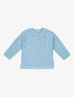 Dragonet Micro-check Cotton Shirt 3-12 Years