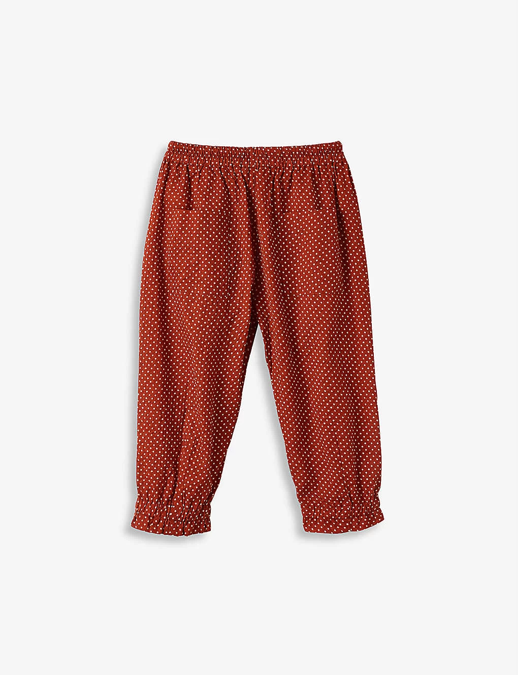 Shrimp Dot-print Cotton Trouser 3-12 Years 2 Shrimp Dot-print Cotton Trouser 3-12 Years - Image 2
