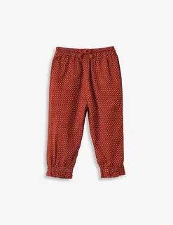 Shrimp Dot-print Cotton Trouser 3-12 Years