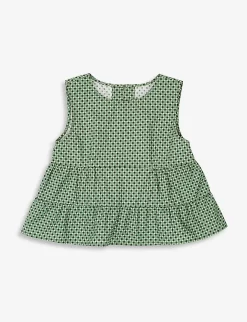 Starfish Geometric-print Cotton Top 3-12 Years