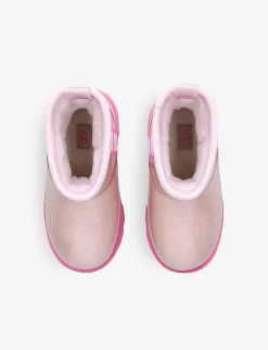 Ugg Classic Clear Mini II Woven Boots 5-10 Years -Boutique Fashionable Childrens Clothing Store R03809668 PALEPINK ALT02
