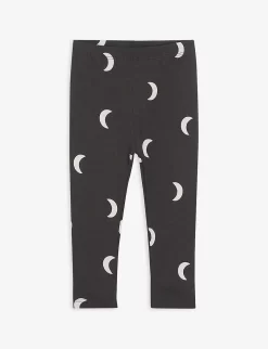 Midnight Moon-print Organic-cotton Leggings 0-3 Years