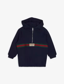 Gucci Web-stripe Cotton Hoody 9-36 Months
