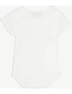 Gucci Vintage Brand-print Cotton Three-piece Baby Set 0-36 Months -Boutique Fashionable Childrens Clothing Store R03863528 WHITE ALT02