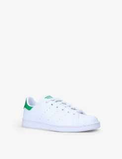 ADIDAS Stan Smith J Leather Trainers 9-10 Years -Boutique Fashionable Childrens Clothing Store R03891885 WHITECOMB ALT02