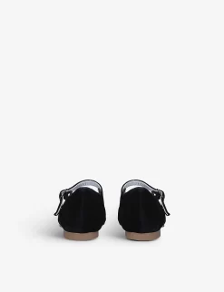 Avery Round-toe Velvet Shoes 4-7 Years -Boutique Fashionable Childrens Clothing Store R03918747 BLACK ALT03