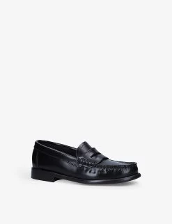 London Leather Loafer School Shoes 7-8 Years -Boutique Fashionable Childrens Clothing Store R03918763 BLACK ALT02