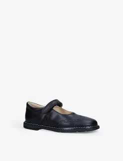 Louisa Brogue Leather School Shoes 6-7 Years 6 Louisa Brogue Leather School Shoes 6-7 Years -Boutique Fashionable Childrens Clothing Store R03918765 BLACK ALT02