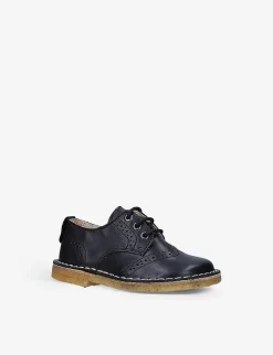 Micky Crepe-sole Leather Brogues 2-6 Years -Boutique Fashionable Childrens Clothing Store R03918768 BLACK ALT02