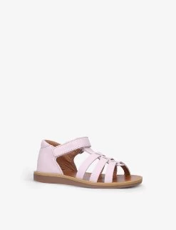 Pom D'Api Poppy Strap Leather Sandals 9-12 Years -Boutique Fashionable Childrens Clothing Store R03928110 PALEPINK ALT02