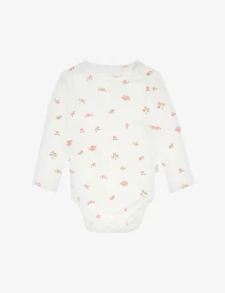 Floral-print Organic-cotton Baby Grow 9-12 Months