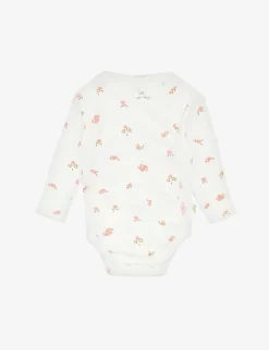 Floral-print Organic-cotton Babygrow 3-6 Months