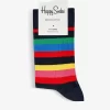 Happy Socks Striped Pack Of Two Cotton-blend Socks 2-9 Years
