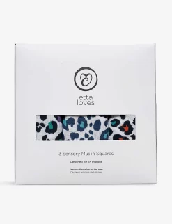 Leopard-print Organic-cotton Muslin Cloths Pack Of Three