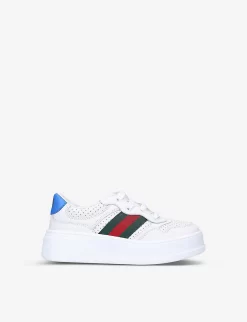 Gucci Chunky B Logo-printed Leather Low-top Trainers