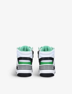 Gucci Basket High-top Faux-leather Trainers 4-9 Years -Boutique Fashionable Childrens Clothing Store R03942284 BLACK ALT03