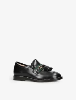 Gucci Faye Tasselled Leather Loafers 1-4 Years Old 7 Gucci Faye Tasselled Leather Loafers 1-4 Years Old -Boutique Fashionable Childrens Clothing Store R03942291 BLACK ALT02