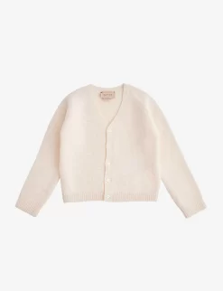 Gucci Logo-woven V-neck Wool Cardigan 6-36 Months