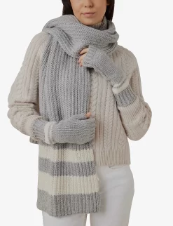 Colour-block Knitted Wrist-warmers -Boutique Fashionable Childrens Clothing Store R03946718 PALEGRMRL ALT02