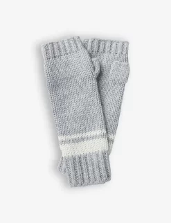 Colour-block Knitted Wrist-warmers