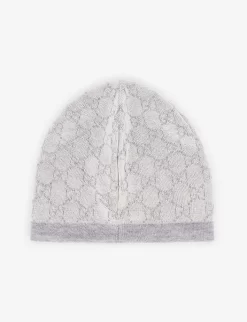 Gucci Monogram-print Wool Beanie 4-12 Years -Boutique Fashionable Childrens Clothing Store R03952922 WHITE ALT02