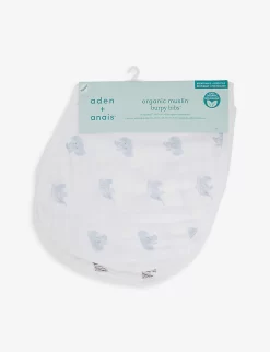 Aden + Anais Animal Kingdom Organic-cotton Bibs Pack Of Two