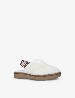 Ugg Fluff Yeah Sheepskin Clogs 6-10 Years -Boutique Fashionable Childrens Clothing Store R03955907 BEIGE ALT02