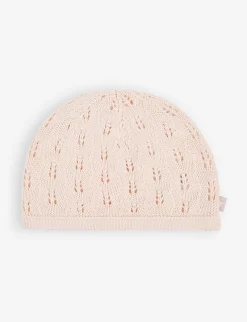 Pointelle Cotton-knit Hat 6-12 Months