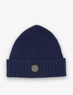 Stone Island Logo-patch Knitted Beanie Hat 6-10 Years