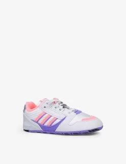 ADIDAS ZX 8000 Faux-suede And Mesh Crib Shoes -Boutique Fashionable Childrens Clothing Store R03970438 GREYMCMB ALT02