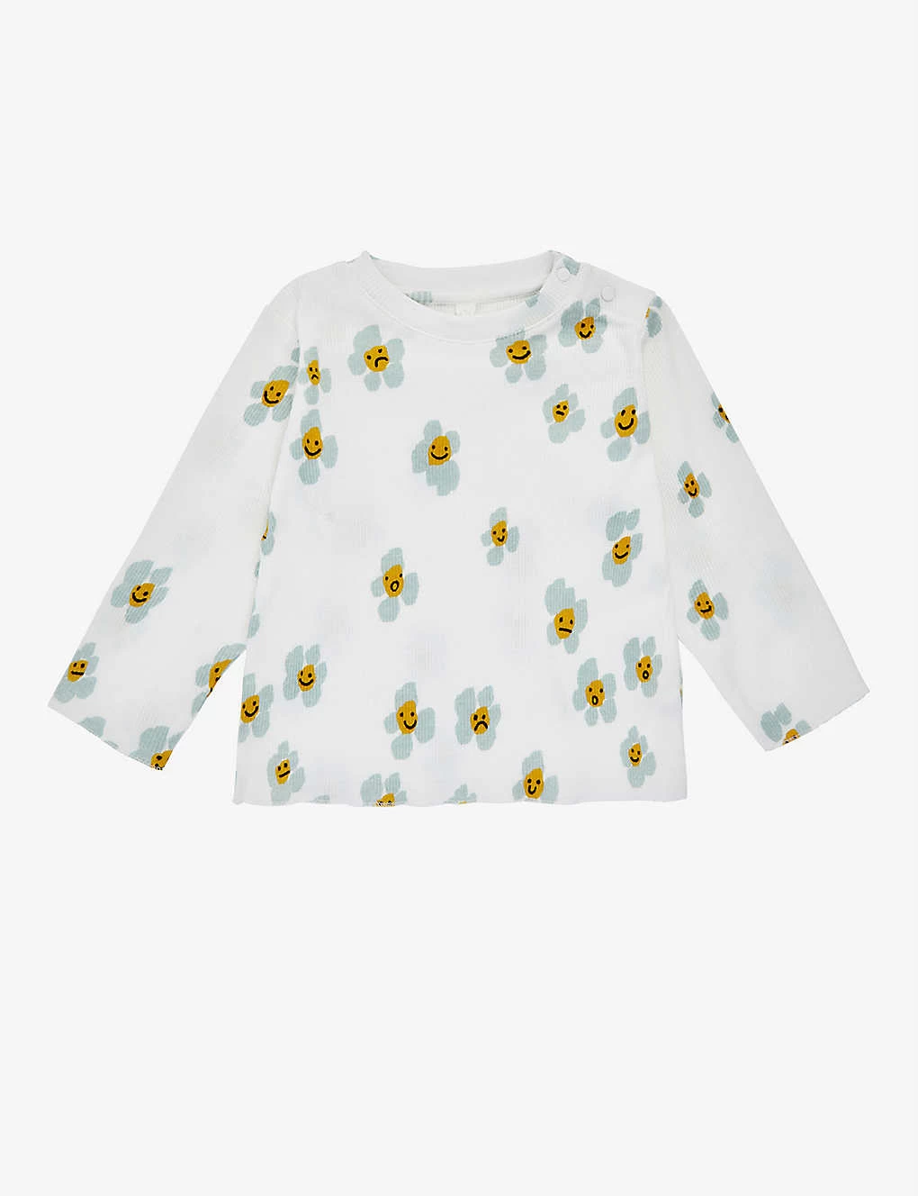 STELLA MCCARTNEY Smiley Floral-print Cotton T-shirt 3-36 Months 1 STELLA MCCARTNEY Smiley Floral-print Cotton T-shirt 3-36 Months