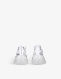 Steve Madden Maxima R Studded Textile Trainers -Boutique Fashionable Childrens Clothing Store R03975800 WHITE ALT03