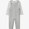 Striped Dungaree Cotton Two-piece Set 0-24 Months
