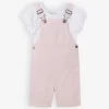 Striped Cotton Dungarees And T-shirt Set 18 Months - 4 Years