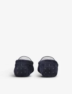 Gommino Logo-embossed Suede Driving Shoes 3-12 Months -Boutique Fashionable Childrens Clothing Store R03993417 BLUE ALT03